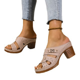 Large-Size Slopes And Slippers Women 2025 Summer New Fashion Casual Wear Sandals Women HZ0115
