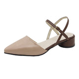 2025 Summer New Women's Fairies Coarse Heel One-Word With The Back Of The Air Cool Evening Shoes Single Shoes HZ0115
