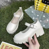 Coarse Heel Thick Sole Shoes Small Leather Shoes Women Fashion High Heel Lolita Shoes 2025 New JK Shoes Retro Mary Treasure Shoes HZ0115