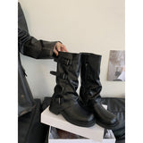 Vintage Coarse-Healing Boots Western Cowboy Pile Boots Knight Boots Early Autumn Martin Boots French Trouser Boots HZ0115