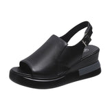 Pine Cake Thick Bottom Heel Shoes Women Wear 2025 After The Empty Word Buckle Cool Slippers Large Size High Heel Sandals Women HZ0115