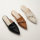 2025 Summer New Head Tip Half Slippers Women Wear Muller Shoes Flat Bottom Half Cool Drag HZ0115