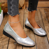 2025 Spring New Flat Sole Single Shoes Large Size Women's Lazy Shallow Soft Bean Bean Shoes HZ0115