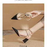Summer Set 2025 Pointed Rivet Shoes Tip Coated Roman Sandals Women Wear Fashion Comfortable Retro Women's Shoes HZ0115