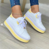Large-Size 2025 Summer Round Head Four Seasons New Pine Cream Bottom Black And White Double Tie With Casual Sports Women's Single Shoes HZ0115