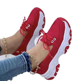 Large-Size Single-Shoe Women's Spring And Autumn New Round Head Thick Bottom Low Help With Flat-Bottomed Casual Sports Shoes Women HZ0115