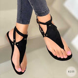 Wish Sandals Women's 2025 Summer New Flat Bottom Casual Clips Big Size Beach Sandals Light And Comfortable HZ0115