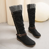 Large Code 2025 Autumn And Winter New Thick Side Zipper High-Heeling Women's Boots HZ0115