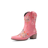 Wish 2025 New Comfort Low And Embroidery 40-43 Women's Low Boot Boot Boots Boots HZ0115
