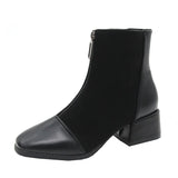 Martin Boots Women's 2025 Autumn British Style And Middle And Thin Boots Retro Short Boots Before The Zipper Boots Children Thin HZ0115