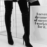 Women's Boots 2025 New Over Knee Boots Sharp Head High And Grind High-Heelled Boots HZ0115