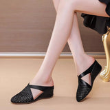 Scraper Slope And Baiji Soft Bottom Slippers Women 2025 New Spring And Summer Women's Wear Slippers Half Dragging HZ0115
