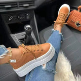 Summer New Large-Size Single-Shoe Women's Round Head Thick Sole Casual Sticky Shoes Single Shoes HZ0115