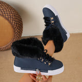 In The Autumn And Winter Of 2025, The New Large-Size Fur-Snow Boots Are Taut With Thick-Bottomed Round Head Ladies Cotton. HZ0115