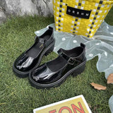 Spring And Summer 2025 JK Uniform Shoes To Increase The Thick Bottom Of The Student Mary Jane High-Heeled Retro Single Shoes English HZ0115