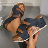 Large-Size Thick Bottom Slope With One Word With Slippers 2025 Summer New Buckle With Light Soaked Beach Toe Women's Shoes HZ0115