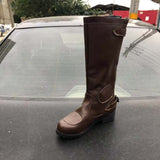 New Men's Large-Size Locomotive Boots High-Size Wish Large-Size Knight Boots Buckle Men's Boots HZ0115