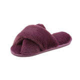 Autumn And Winter New Big Rabbit Velvet Cross With Couple Floor Cotton Slippers Indoor Warm Anti-Slip Cotton Slippers HZ0115