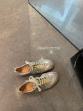 Handmade Shoes ~ Silver Training Shoes Women's 2025 New Sports Leisure Flat Shoes HZ0115