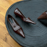 Small Design Sense Retro Pointy Commute Single Shoes In The Fall Of 2025 New French Temperament Kitten Low Heels HZ0115