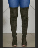 Xiyin New Lady Over Knee Boots Side Zipper Fish Mouth High Fine And Large Size Over Knee Elastic Boots HZ0115