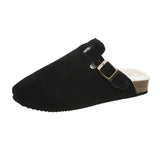 Large-Size Boken Baotou Half Dragged A Foot Pedaled Sandals Women Wear Round Head Half-Dragging Shoes HZ0115