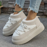 Thick Bottom Cross Strap 2025 Autumn And Winter New Fashion Plus Thick Warm Short Barrel Pedal Tight Cotton Shoes HZ0115