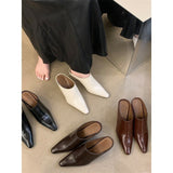 Baotou Half Slippers Women Small Head Slope And High Heel Cool Drag Fashion Outside Wearing Coarse Heel Lazy Muller Shoes HZ0115