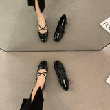 Coarse-Heeled Silver Mary Jane Head Single Shoes Women's Shoes 2025 New Spring Evening Gentle Flat Bottom Shoes HZ0115