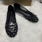 ZA Home 2025 New Fashion Women's Shoes Beige Bow Decorated Full Of Stars Ballet Wind Flat Shoes Comfortable HZ0115