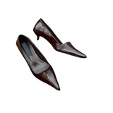 Small Design Sense Retro Pointy Commute Single Shoes In The Fall Of 2025 New French Temperament Kitten Low Heels HZ0115