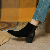 Commuter Retro Style ~ Chelsea Short Boots Women New Frosted Coarse Boots And Ankle Boots HZ0115