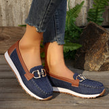 Thick-Bottomed Casual Sneakers Casual Ladies Metal Chain 2025 Summer New Large-Size Single Shoes HZ0115