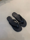 French 2025 Minimalist Toe Beach Vacation Cool Drag Color Flat Letter Slipper Women Wearing Summer Sandals HZ0115