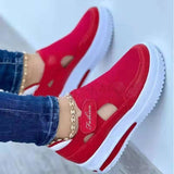 Large-Size Casual Single-Shoe Women In The Spring Of 2025 New Light Bleed Magic Stick Thick Bottom Breathable Daily Single Shoes HZ0115