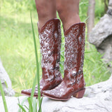 The New Spring 2025 New Products Comfortable Coarse And Water Drill Decorated High Boots 40-43Boots HZ0115