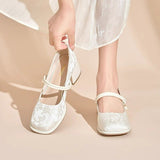 Vintage Temperament Elegant Small High Single Shoes Summer New New Chinese Style Cheongsam Temperament High Heels HZ0115