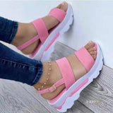 New 2025 Slope And Casual Buckle Beach Sandals And Roman Style Sandals Women HZ0115