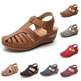 2025 Summer New Large-Size Daily Leisure Bag Head With The Magic Sticker Women's Slope Sandals HZ0115