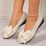 Light Mouth Single Shoes In The Spring And Autumn Of 2025 New Round Head Flat Bows Lazy Man's Foot Single Shoe Woman HZ0115