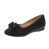 2025 New Spring And Autumn Single Shoes Women's Shallow Bows Work Shoes Large-Size Comfortable Slopes And Mother Shoes HZ0115
