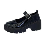 Summer Spring And Summer Jk Uniform Shoes To Increase The Thick Bottom Of The Student Mary Jane High Heel Single Shoes British Dress Retro Style HZ0115