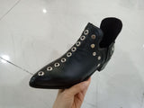 Wish Women's Boots 2025 Autumn New Sharp Rivet Personality Short Boots HZ0115