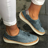 Wish New Women's Shoes 2025 Hollow Large Ticulating Esoleo Round Head Two-Color Splicing Suture Casual Single Shoe HZ0115