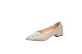 Spring 2025 New Sharp Head Soft And Comfortable Simple Simple Pure Color Fashion Single Shoes Women HZ0115