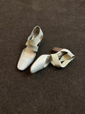 New Retro Ballet High Heel Children Thick Heel Cross-Lace Hollow Casual Head Sandals HZ0115