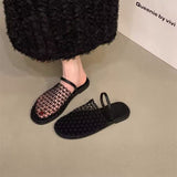 Beach Holiday Wind Net Woven Hollow Bag Head Slippers Summer New Korean Version Of Leisure Wind With Cold Slippers HZ0115