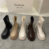 White Skinny Martin Boots Children's Shoes 2025 Summer Small Ankle Boots Spring And Autumn Winter Boots Single Boots HZ0115