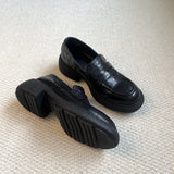British Wind Thick-Soled Lefang Shoes Women One Foot Lazy Shoes One-Legged Single Shoe College Style Jk Uniform Shoes HZ0115