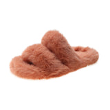 2025 Autumn And Winter New Plush Slippers Women Home Warm Cotton Slippers Casual Fashion Wearing Hair Slippers Women HZ0115